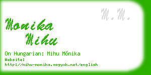 monika mihu business card