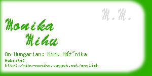 monika mihu business card